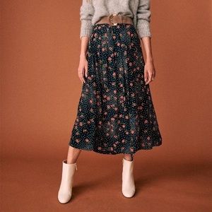 Sezane Nelly Midi Wrap Skirt in Size 42/US 10